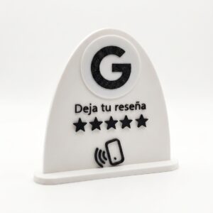 Placa NFC Rese&ntilde;as Google para Mostrador